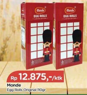 Promo Harga Monde Serena Egg Roll Original 168 gr - TIP TOP