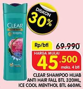 Promo Harga Clear Shampoo  - Superindo