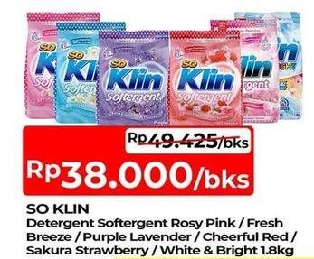 SO KLIN Softergent Rosy Pink/ Fresh Breeze/ Purple Lavender/ Cheerful Red/ Sakura Strawberry/ White & Bright 1.8kg