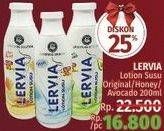Promo Harga LERVIA Lotion Milk, Honey, Avocado 200 ml - LotteMart
