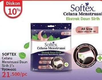 Promo Harga Softex Celana Menstruasi All Size Daun Sirih 2 pcs - Guardian