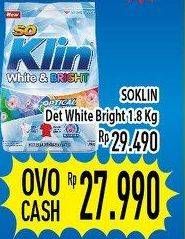 Promo Harga SO KLIN White & Bright Detergent 1800 gr - Hypermart