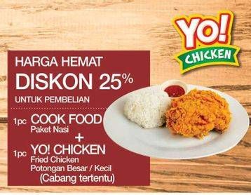 Promo Harga COOK FOOD Paket Nasi + YO! CHICKEN Fried Chicken Potongan Besar/Kecil  - Yogya