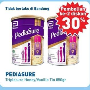 Promo Harga Pediasure Triplesure Madu, Vanila 850 gr - Hypermart