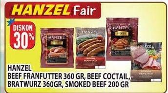 HANZEL Beef Frankfurter/Cocktail/Bratwurst/Smoked Beef