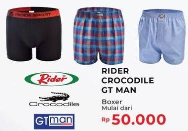Promo Harga Rider/Crocodile/GT Man Boxer  - Carrefour