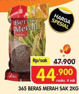 Promo Harga 365 Beras Merah 2000 gr - Superindo