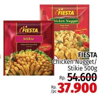 Promo Harga FIESTA Naget Chicken Nugget, Stikie 500 gr - LotteMart