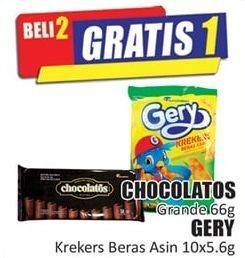 Promo Harga CHOCOLATOS Grande 66 g/ GERY Krekers Beras Asin 10 x 5,6 g  - Hari Hari