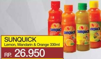 Promo Harga SUNQUICK Minuman Sari Buah Orange, Lemon, Mandarin 330 ml - Yogya