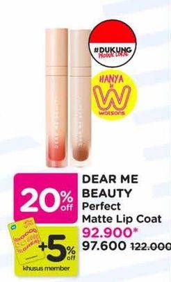 Promo Harga Dear Me Beauty Perfect Matte Lip Coat  - Watsons