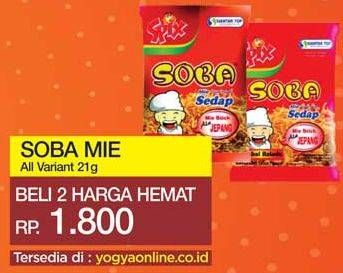 Promo Harga SOBA Snack Mie Sedap All Variants per 2 pcs 21 gr - Yogya