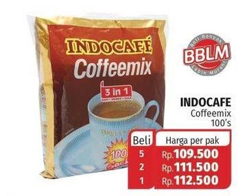 Promo Harga Indocafe Coffeemix 100 pcs - Lotte Grosir