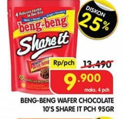 Promo Harga Beng-beng Share It per 10 pcs 9 gr - Superindo