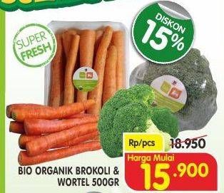 Promo Harga BIO ORGANIK Brokoli/Wortel  - Superindo