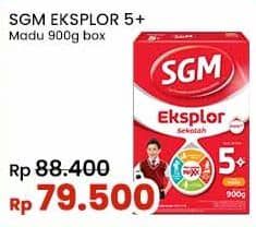 Promo Harga SGM Eksplor 5+ Susu Pertumbuhan Madu 900 gr - Indomaret