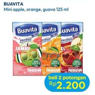 Promo Harga Buavita Fresh Juice Apple, Orange, Guava 125 ml - Hypermart