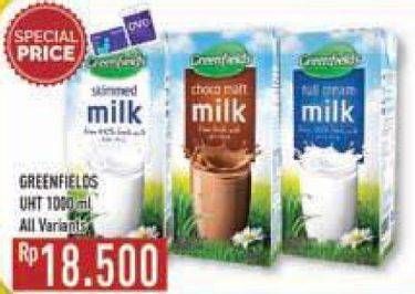 Promo Harga GREENFIELDS UHT All Variants 1000 ml - Hypermart