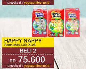 Promo Harga Happy Nappy Smart Pantz Diaper L30, M34, XL26 26 pcs - Yogya