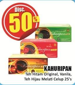Promo Harga Kahuripan Klasik Teh Hitam Celup Melati, Vanilla per 25 pcs 2 gr - Hari Hari