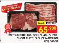 Promo Harga Sapi Sukiyaki/Sapi Sukiyaki/Sapi Shabu-shabu/Beef Short Plate Slice/Daging Slice Marbling   - Superindo