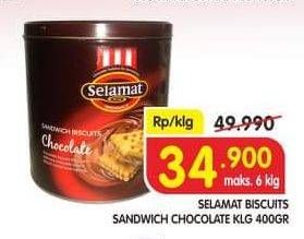 Promo Harga SELAMAT Sandwich Biscuits 400 gr - Superindo