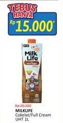 Promo Harga Milk Life UHT Cokelat, Full Cream 1000 ml - Alfamidi