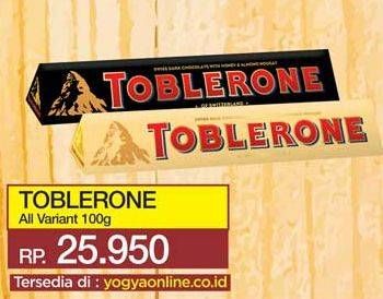 Promo Harga TOBLERONE Chocolate All Variants 100 gr - Yogya