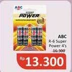 Promo Harga ABC Battery Super Power R6/AA 4 pcs - Alfamidi