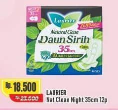 Promo Harga Laurier Natural Clean Night Wing 35cm 12 pcs - Alfamart
