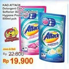Promo Harga ATTACK Detergent Liquid Plus Softener, Hygiene + Protect 800 ml - Indomaret