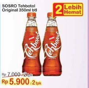 Promo Harga SOSRO Teh Botol Original per 2 botol 350 ml - Indomaret