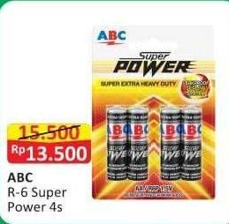 Promo Harga ABC Battery Super Power R6/AA 4 pcs - Alfamart