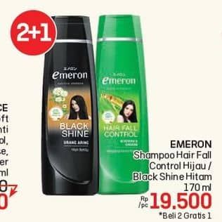 Promo Harga Emeron Shampoo Hair Fall Control, Black Shine 170 ml - LotteMart