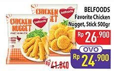 Promo Harga Belfoods Nugget Chicken Nugget, Chicken Nugget Stick 500 gr - Hypermart
