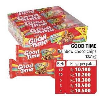Promo Harga GOOD TIME Cookies Chocochips per 12 pcs 17 gr - Lotte Grosir