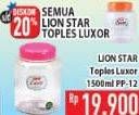 Promo Harga LION STAR Toples Luxor 1500 ml - Hypermart