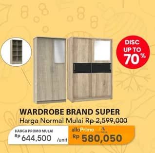 Promo Harga Lemari Pakaian 2 Pintu  - Carrefour