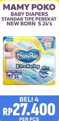 Promo Harga Mamy Poko Perekat Xtra Kering NB-S24 24 pcs - Indomaret