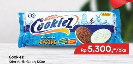 Promo Harga COOKIEZ Cream Biscuit Vanilla 120 gr - TIP TOP