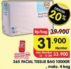 Promo Harga 365 Facial Tissue 1000 gr - Superindo