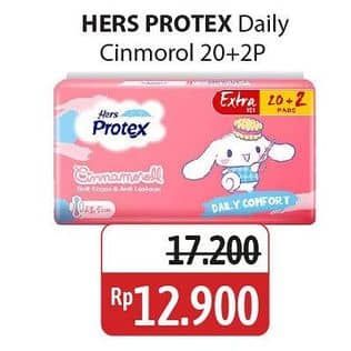 Promo Harga Hers Protex Daily Comfort Wing 23, 5cm 22 pcs - Alfamidi