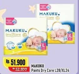 Promo Harga Makuku Dry & Care Celana L28, XL24 24 pcs - Alfamart