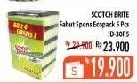 Promo Harga 3M SCOTCH BRITE Sabut Spon ID-30P5 5 pcs - Hypermart