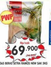 Promo Harga 365 Beras Setra Ramos 5000 gr - Superindo