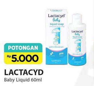 Promo Harga LACTACYD Baby Liquid Soap 60 ml - Alfamart