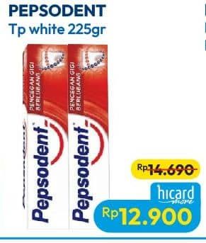 Promo Harga Pepsodent Pasta Gigi Pencegah Gigi Berlubang White 225 gr - Hypermart