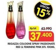Promo Harga REGAZZA Body Spray Cologne Passionate, Feminine Pink 100 ml - Superindo