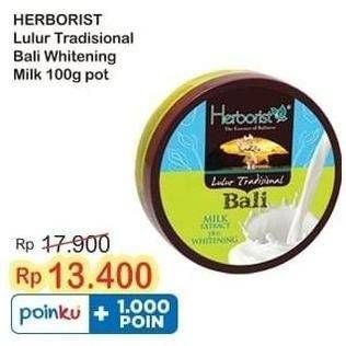 Promo Harga HERBORIST Lulur Tradisional Bali Whitening Milk 100 gr - Indomaret