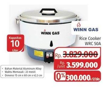 Promo Harga WINN GAS RC-50 A | Rice Cooker Kapasitas 10 ltr  - Lotte Grosir